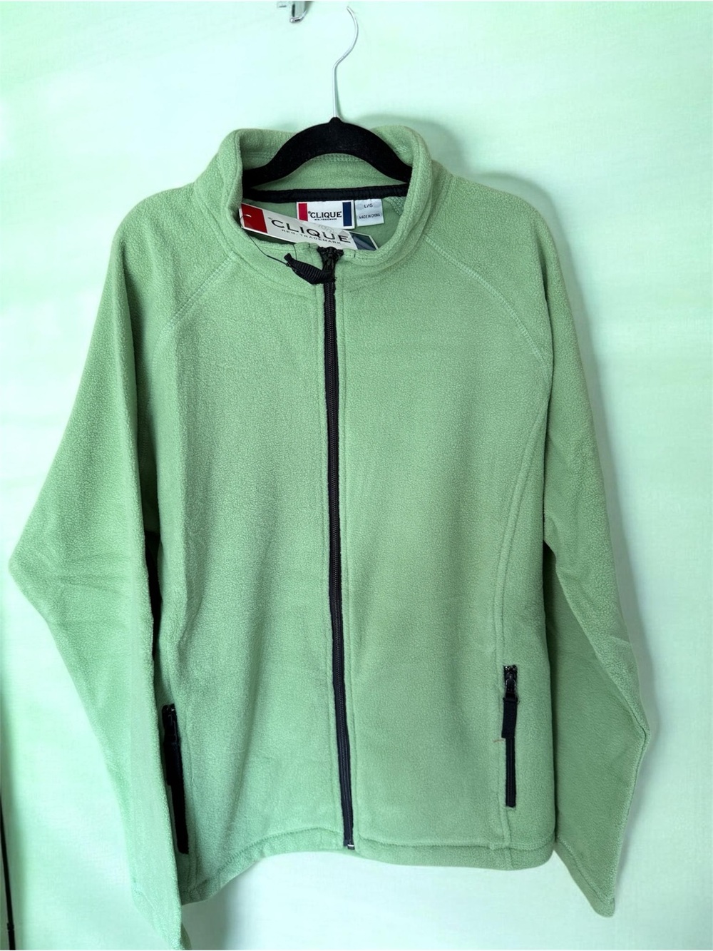 Clique Summit Youth Full Zip Microfleece - Putting Green